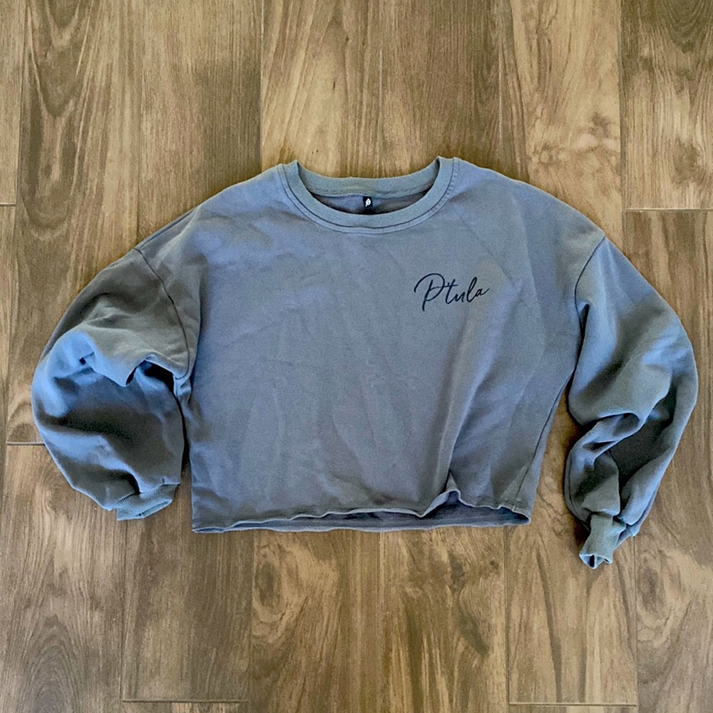 P'tula Gray Cropped Sweatshirt